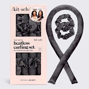 Satin heatless curling set